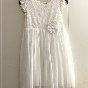Elegant White Lace Kids Dress